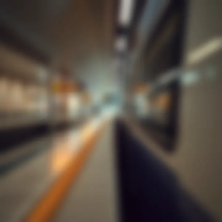 Close-up of the Business Bay Metro station