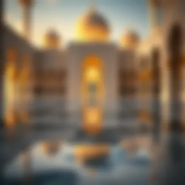 Reflection at a Mosque During Eid A serene moment of reflection at a mosque in Dubai during Eid