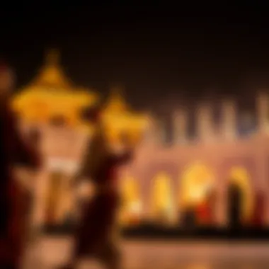 Cultural performance in a lively atmosphere under the stars