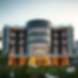 Luxurious façade of فندق شاطئ الراحه showcasing contemporary architecture