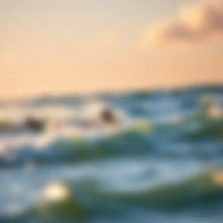 Kite surfers gliding across the waves at Kite Beach
