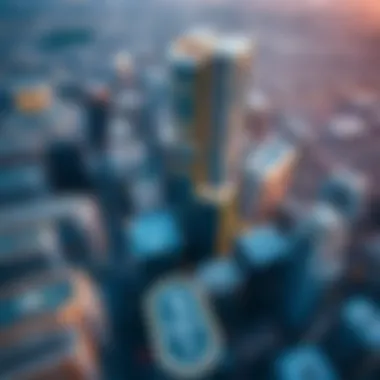 Aerial View of International City CBD Aerial view of International City showcasing its diverse architecture