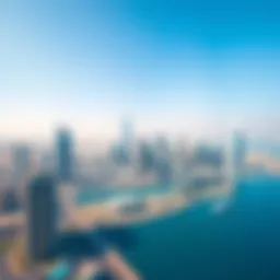Aerial view of Dubai's skyline showcasing iconic architecture