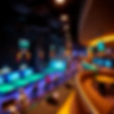 Panoramic View of Topgolf Dubai A panoramic view of Topgolf Dubai showcasing its vibrant atmosphere