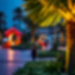 Panoramic view of a vibrant park in Dubai