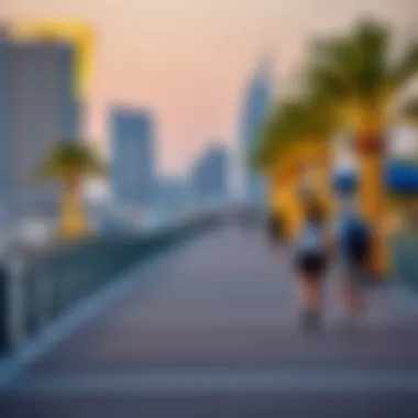Waterfront Promenade in Dubai Luxurious waterfront promenade showcasing recreational activities