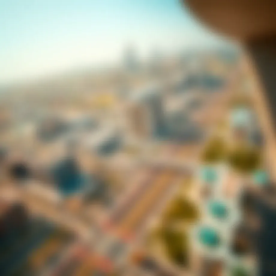 Aerial view of Sharjah Tilal City showcasing its modern infrastructure