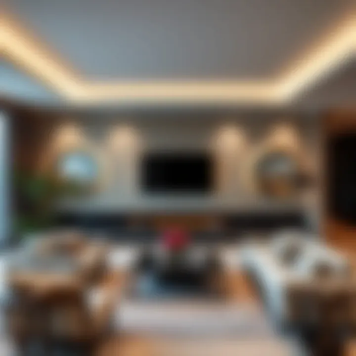 Stunning contemporary wall art in a luxurious Dubai living room
