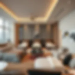 Modern living space showcasing bed arrangements in Khalifa City