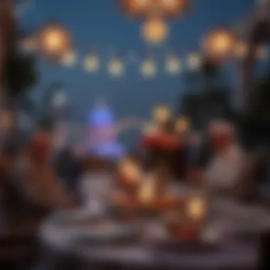 Iftar Dining Experience An elegant dining setup for iftar during Ramadan